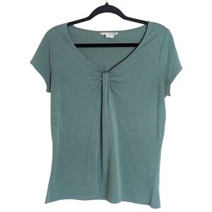 Boden Basic V-Neck Gathered Top Lyocell & Cotton Women's 10
